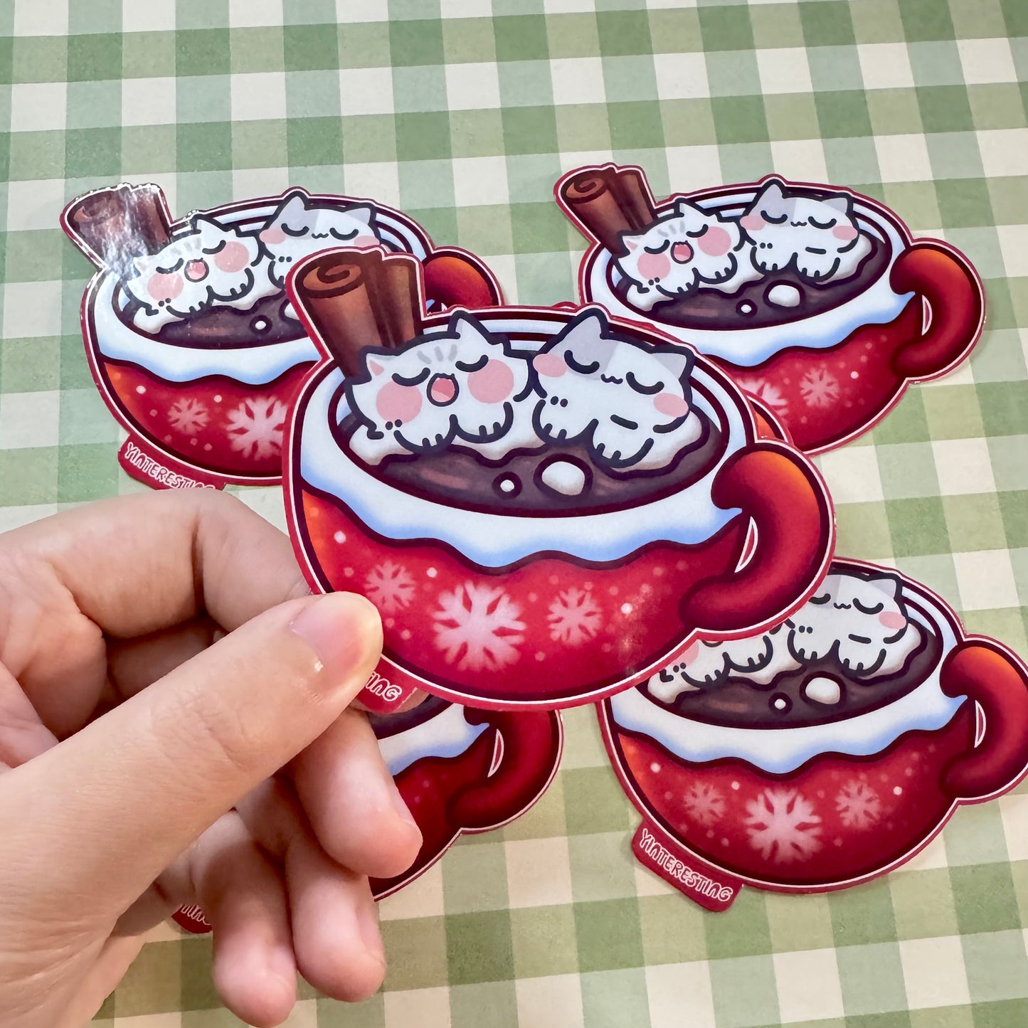 Hot Chocolate Cat Sticker