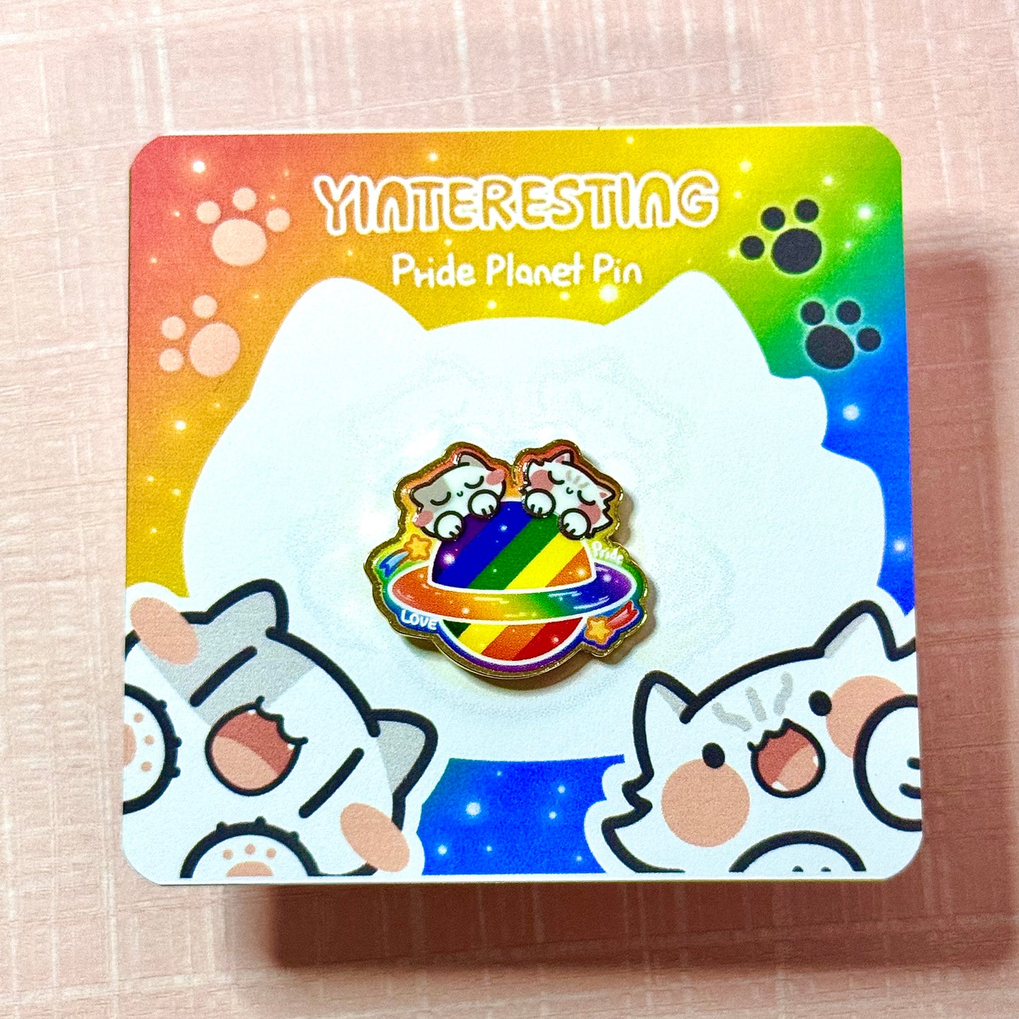 LGBTQ+ Pride Planet Hard Metal Pin 1"