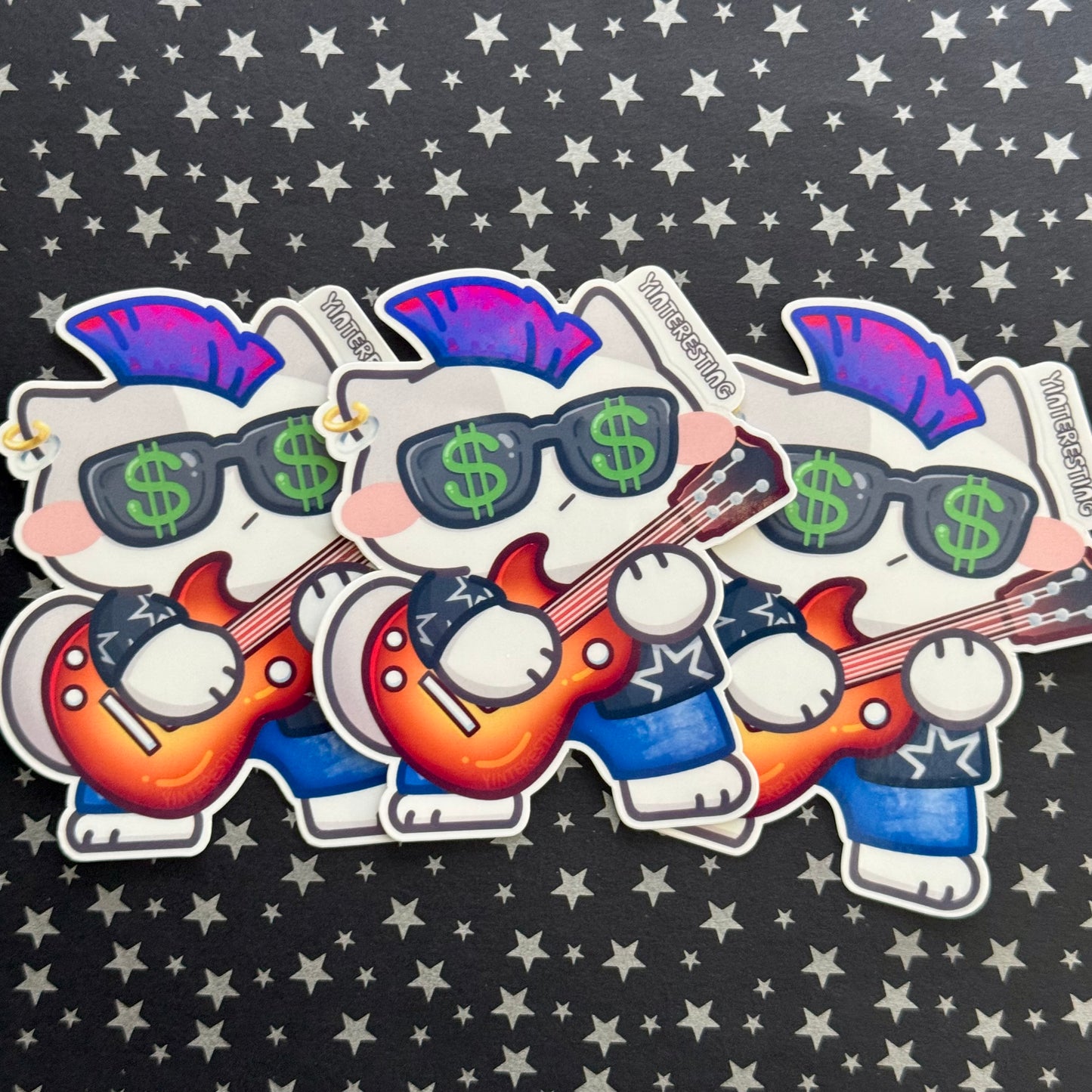 Rockstar Dian &Dou Cat Sticker