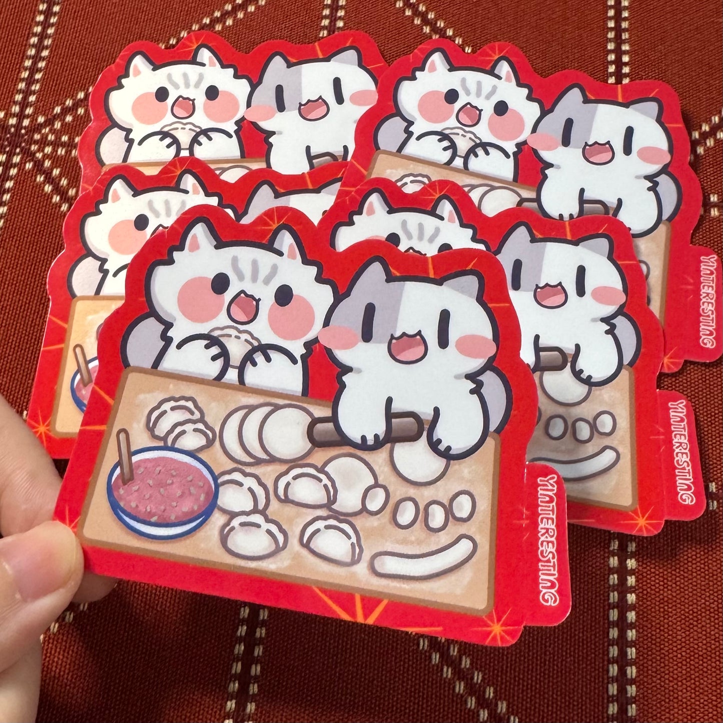 Making dumplings Jiaozi Sticker