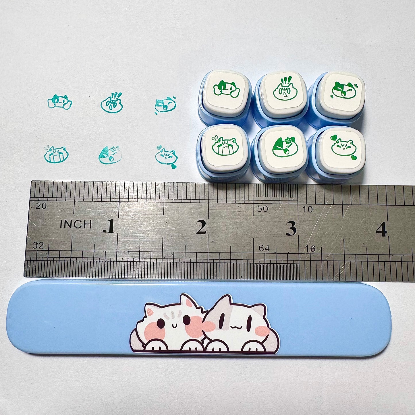 Meow emoji Six in one Stamps