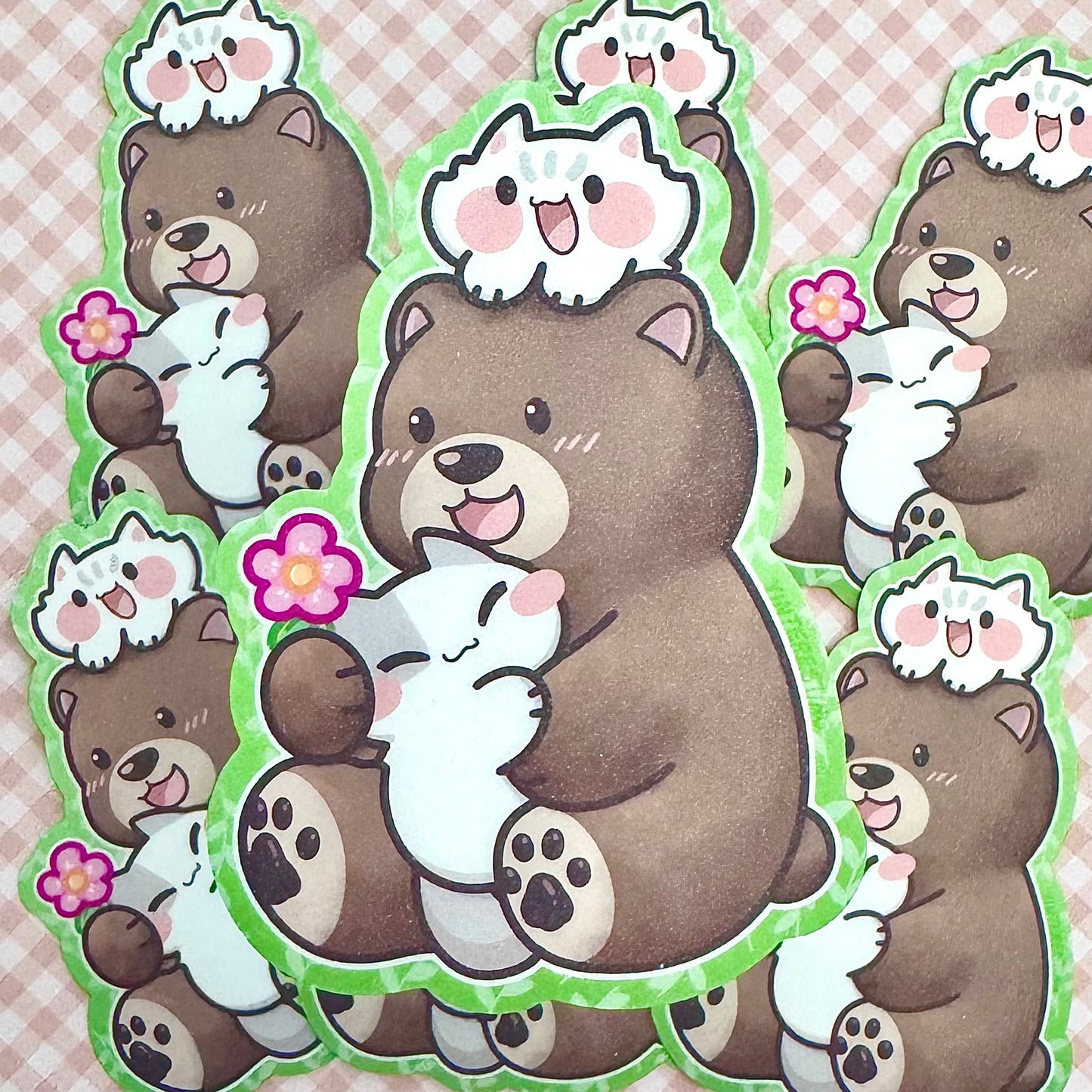 Bear and meows Sticker