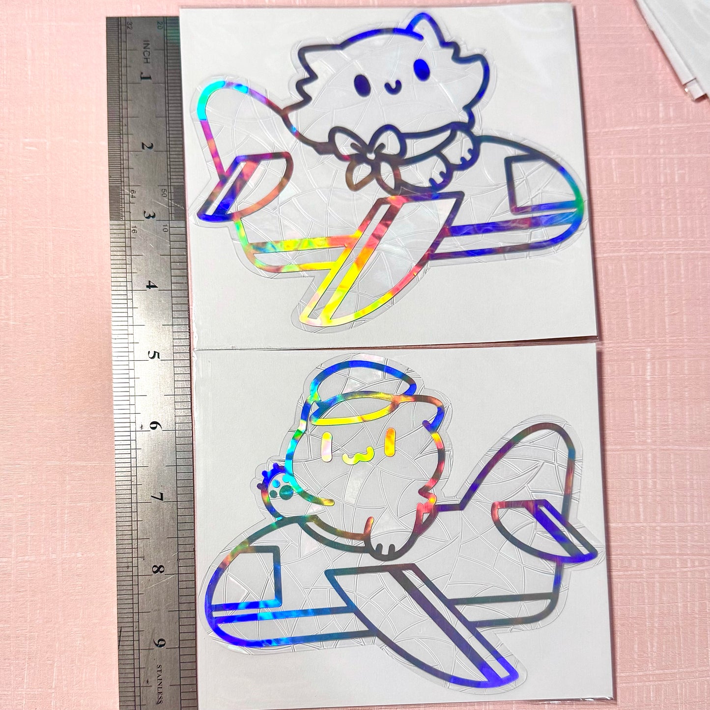 Airplane cute cats Suncatcher