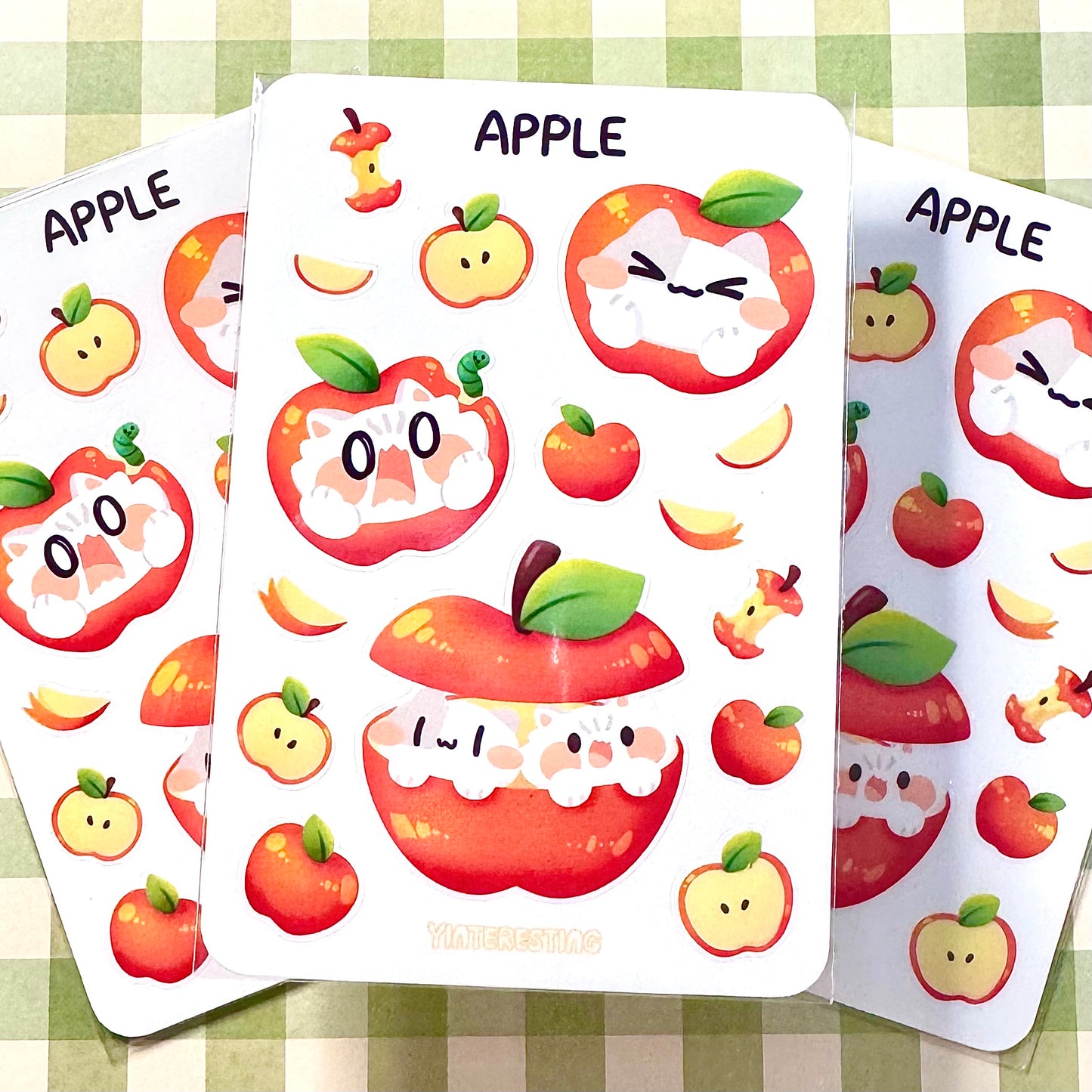 Apple meow Sticker sheet