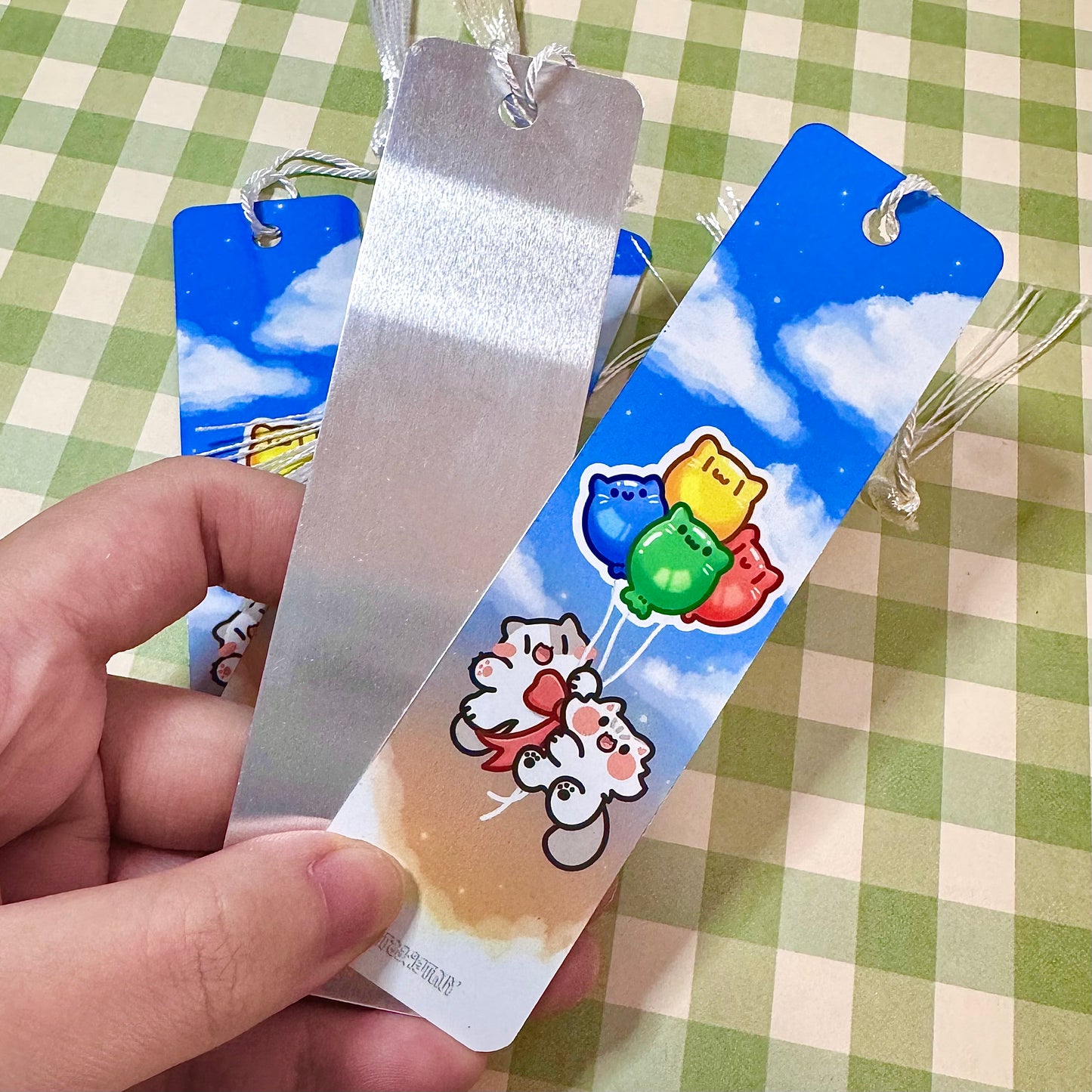 Ballons meow Metal Bookmark
