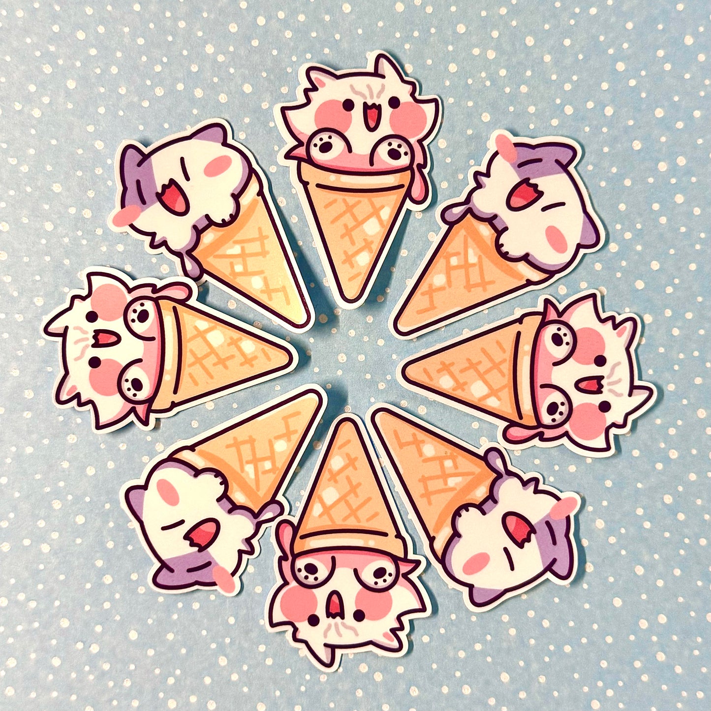 Ice cream Cats Stickers