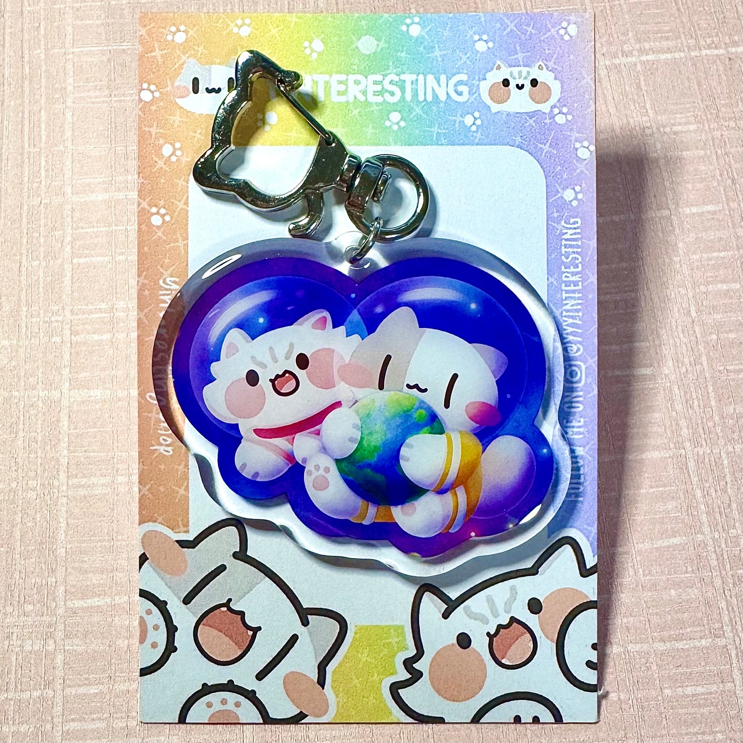 Space Meow Keychain