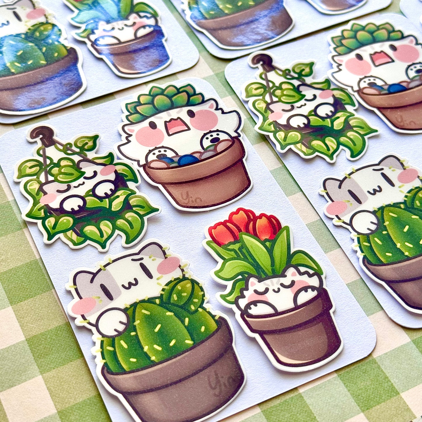 Plants Cats Sticker Set