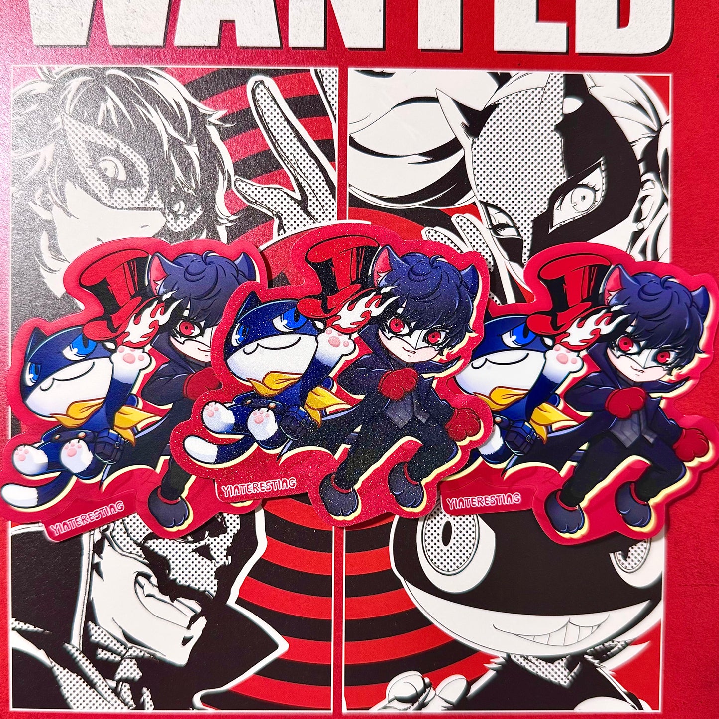 Persona 5 Meow Sticker Art Print