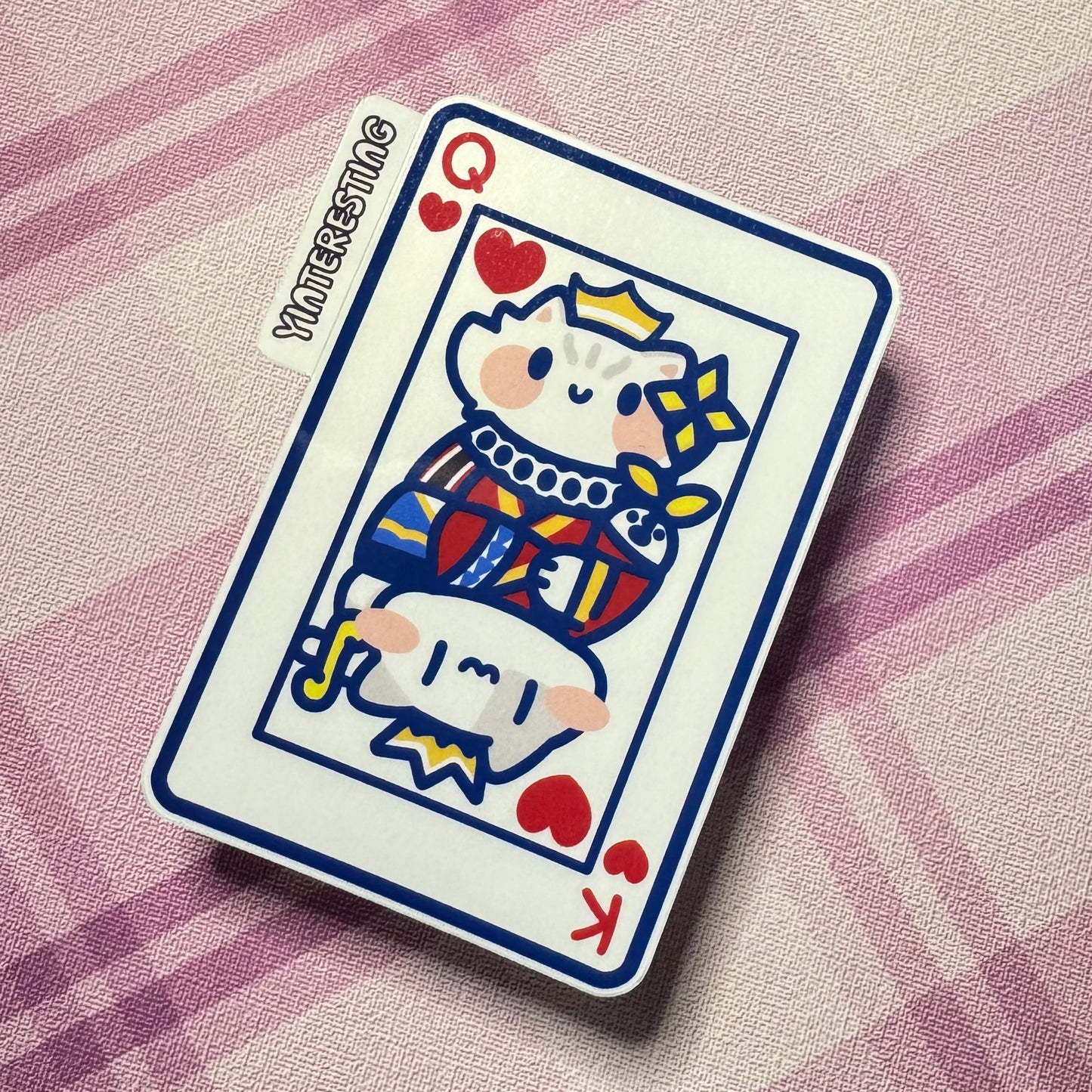 Playing card King Queen Stickers