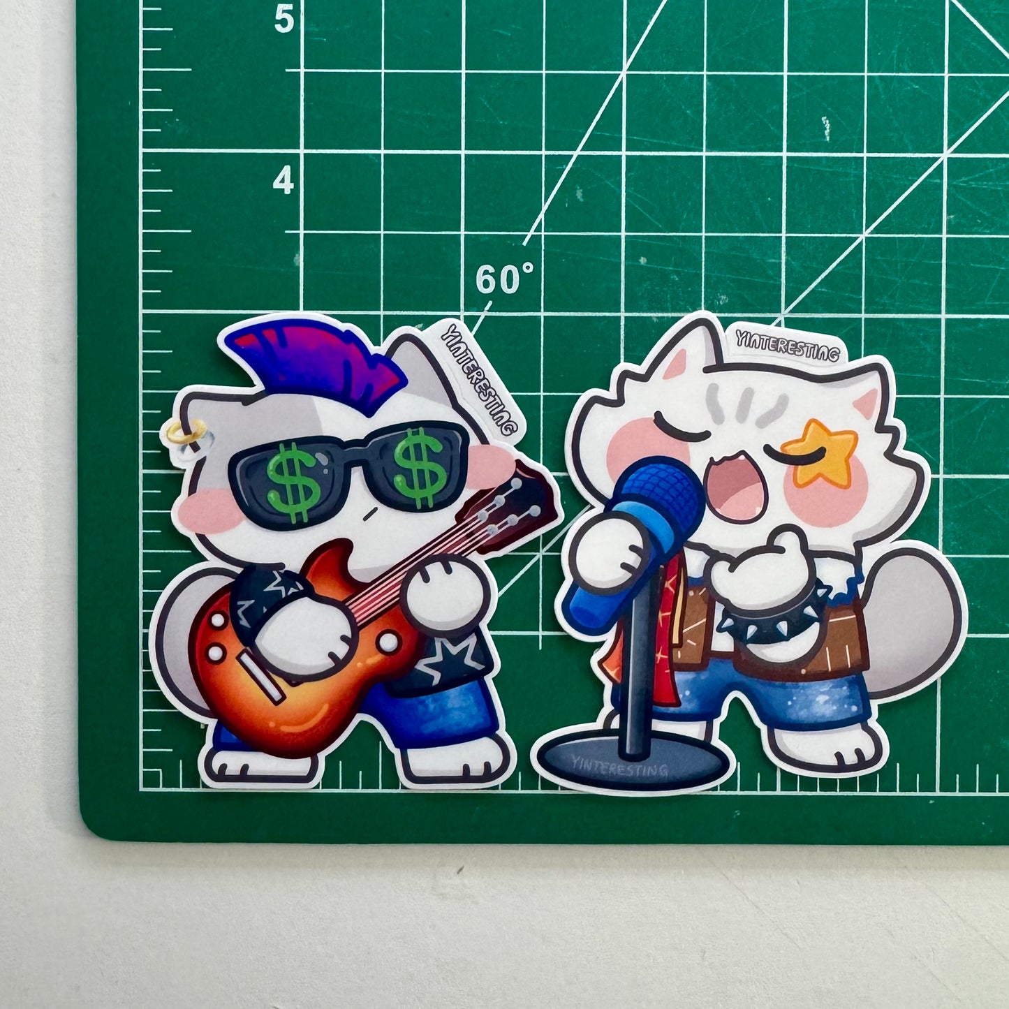 Rockstar Dian &Dou Cat Sticker
