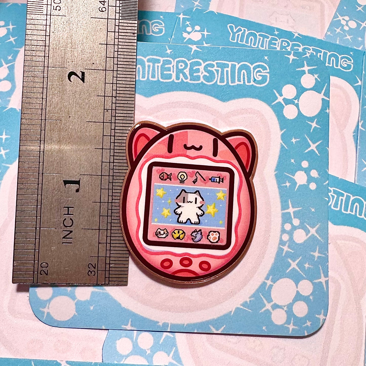 Tamagotchi Pink Hard Metal Pin