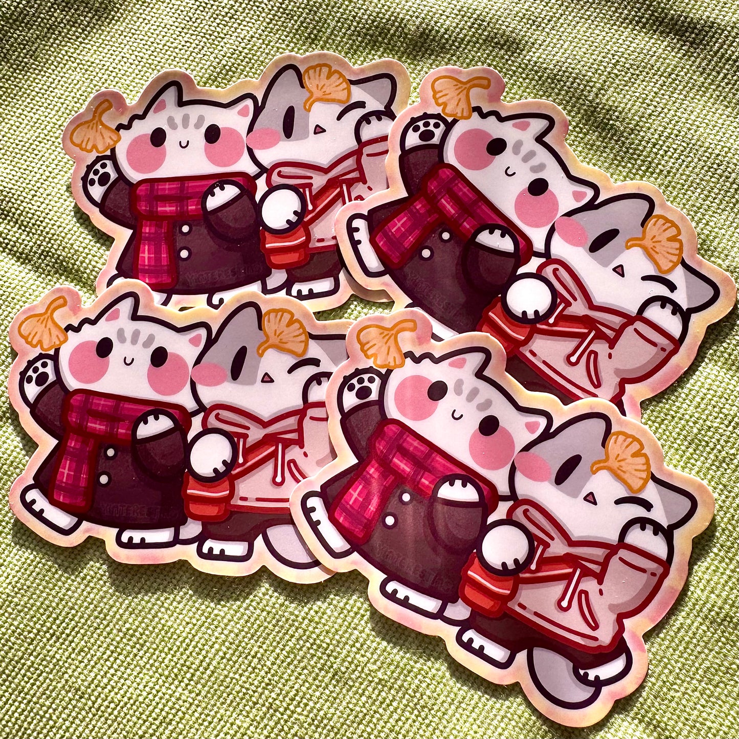 Autumn walk meow Sticker