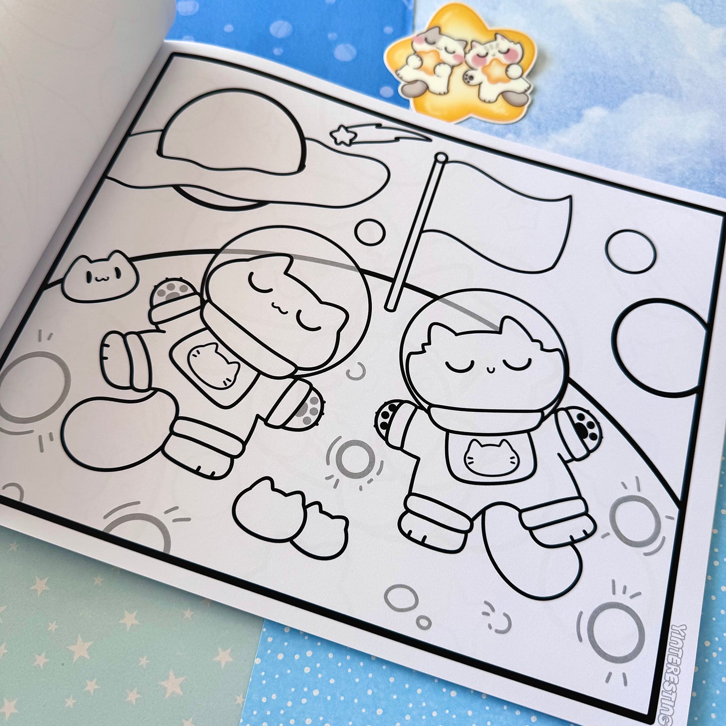 Starry Kitties Coloring Book