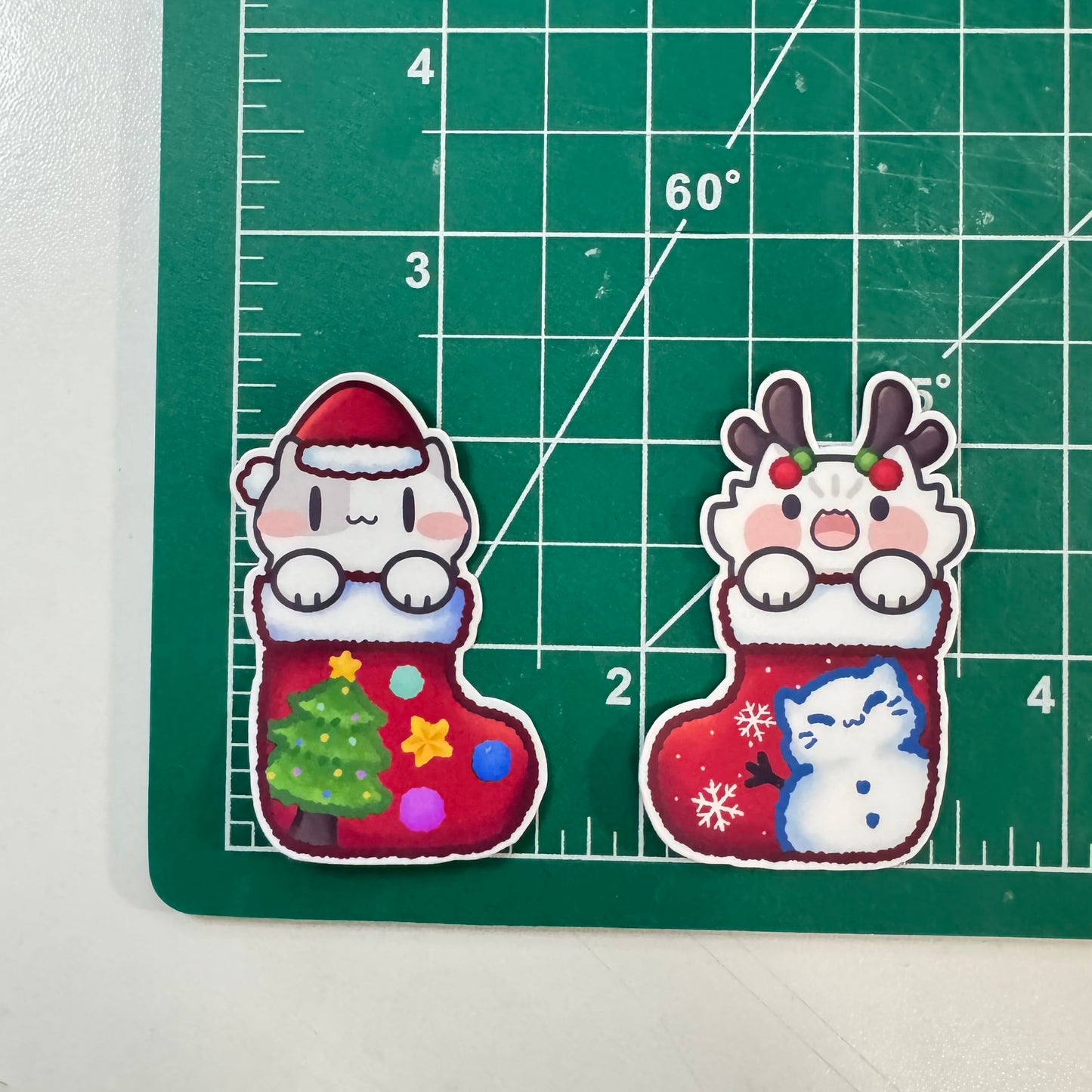 Christmas stockings Cats Stickers