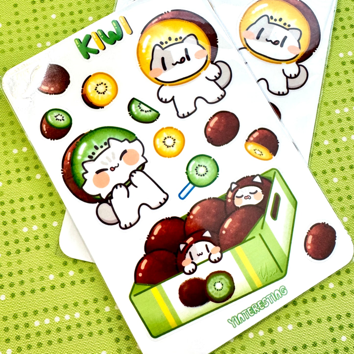 Kiwi Meow Sticker Sheet