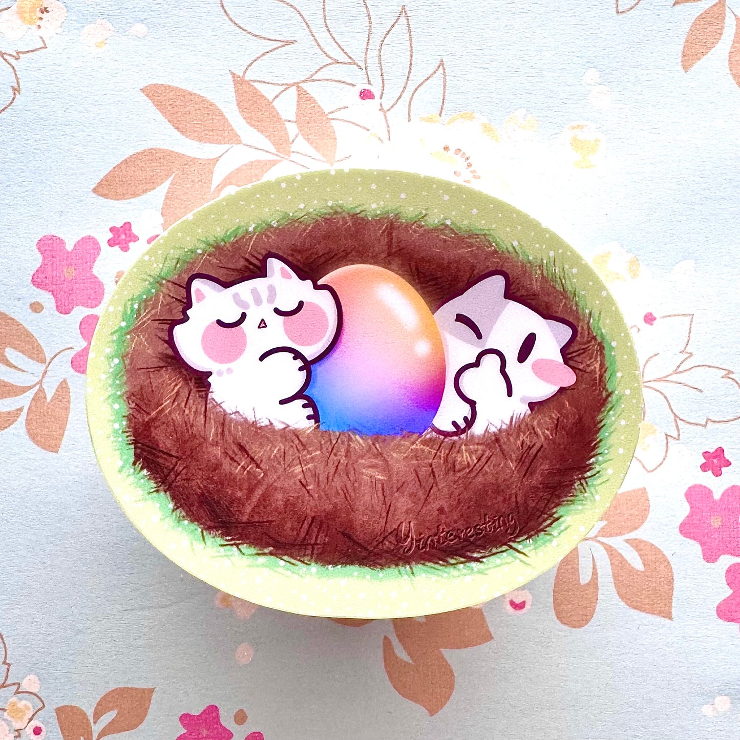 Egg Meows Sticker