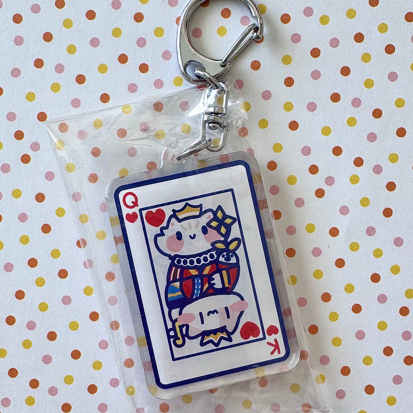 Playing Card meow Keychain