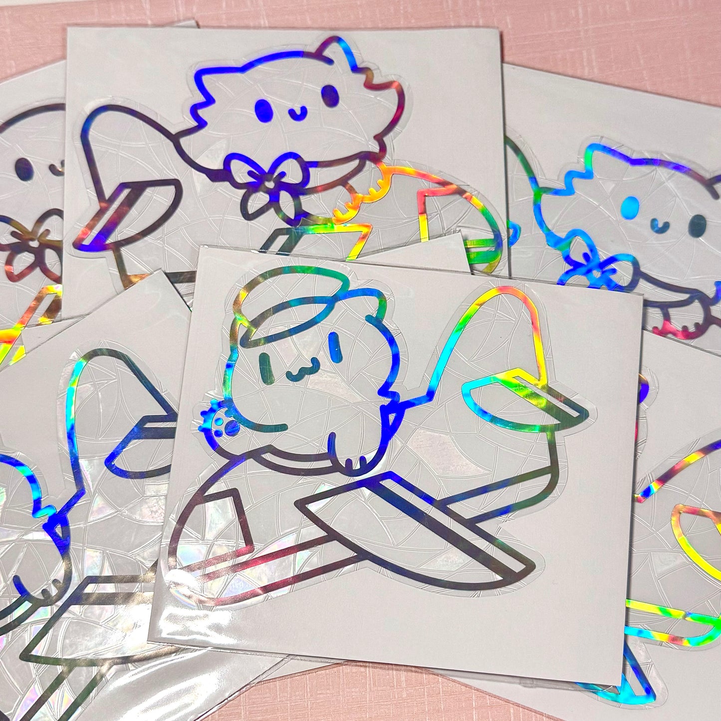 Airplane cute cats Suncatcher