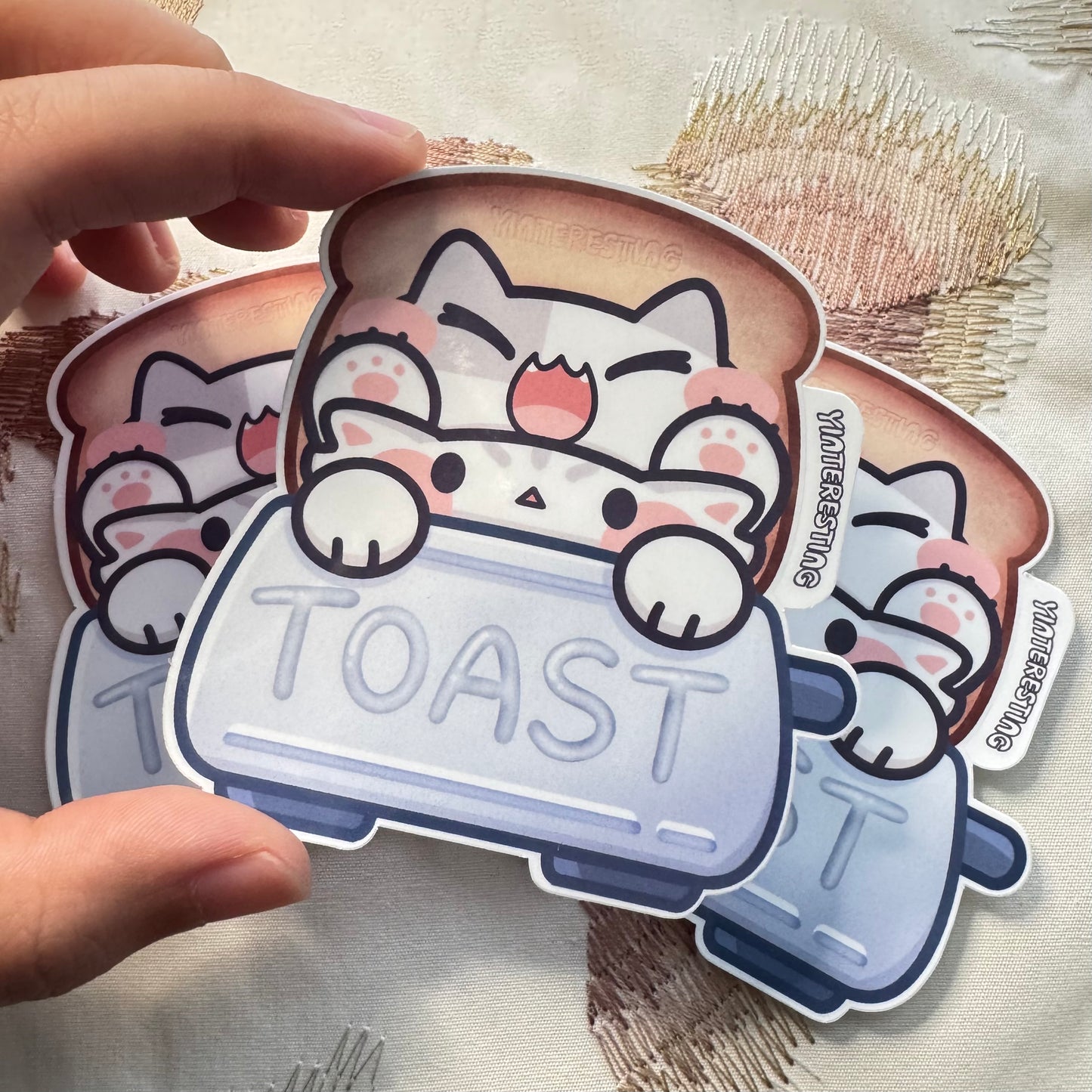 Toast Meows Sticker