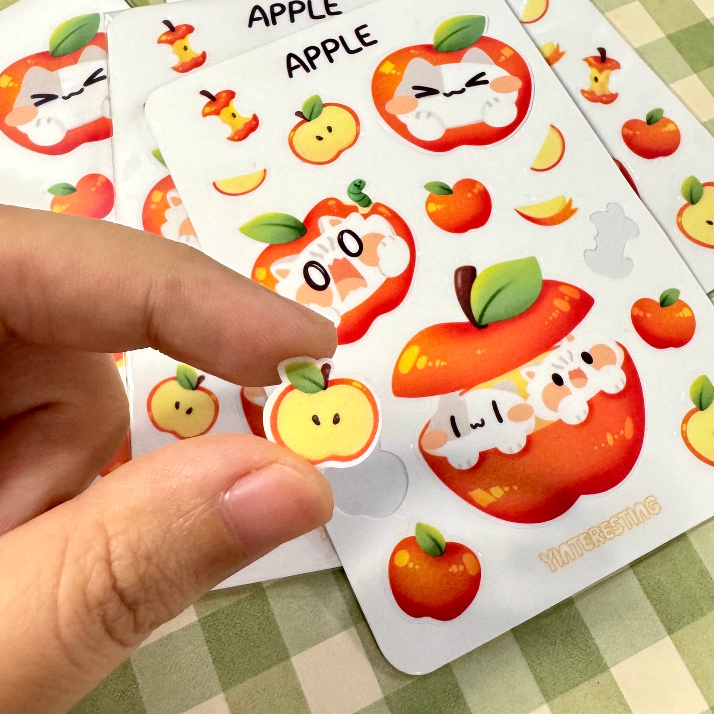 Apple meow Sticker sheet