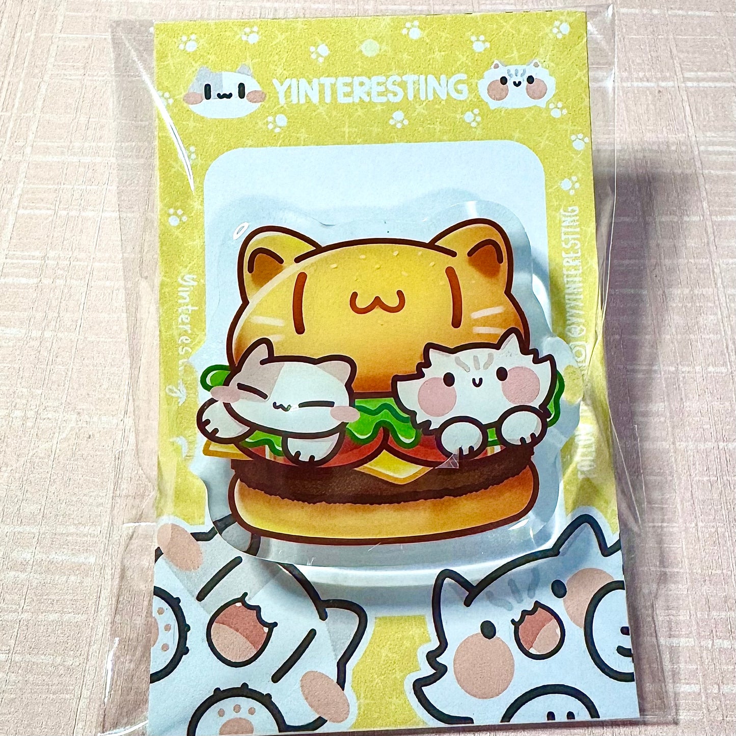 Meow burger Acrylic Phone Grip