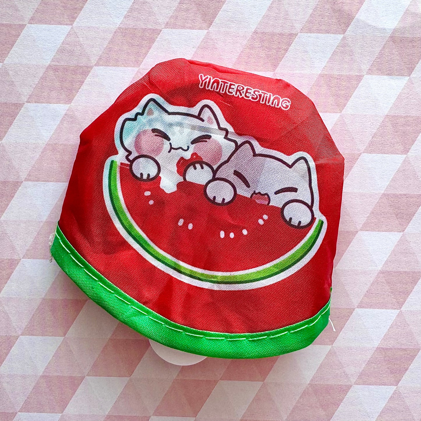 Watermelon meow foldable Fan