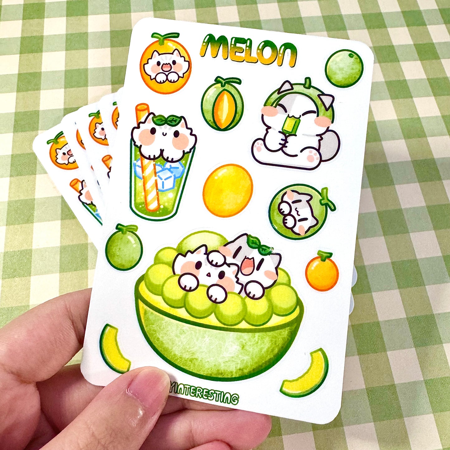 Melon meow Sticker Sheet