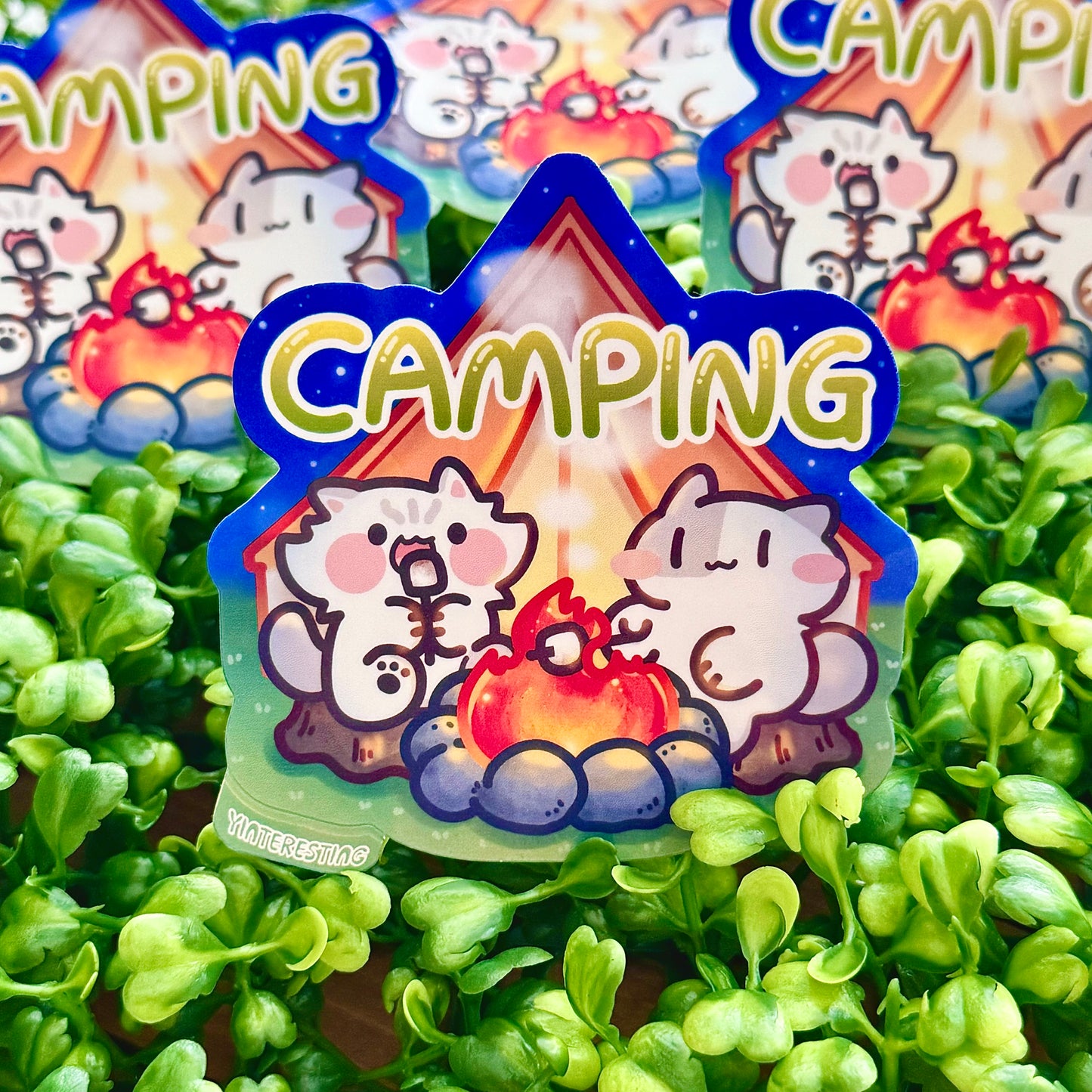 Camping Hiking Sticker