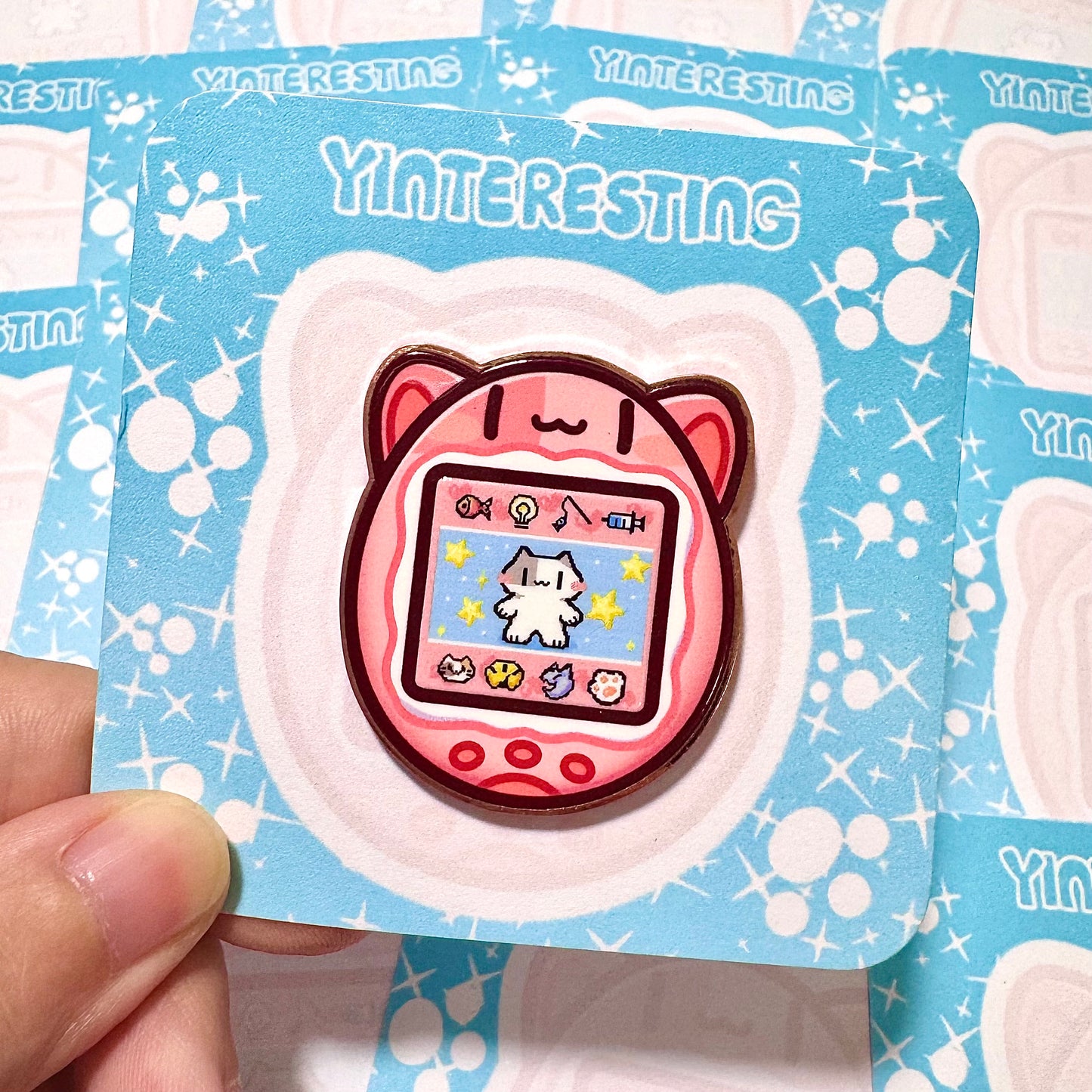 Tamagotchi Pink Hard Metal Pin