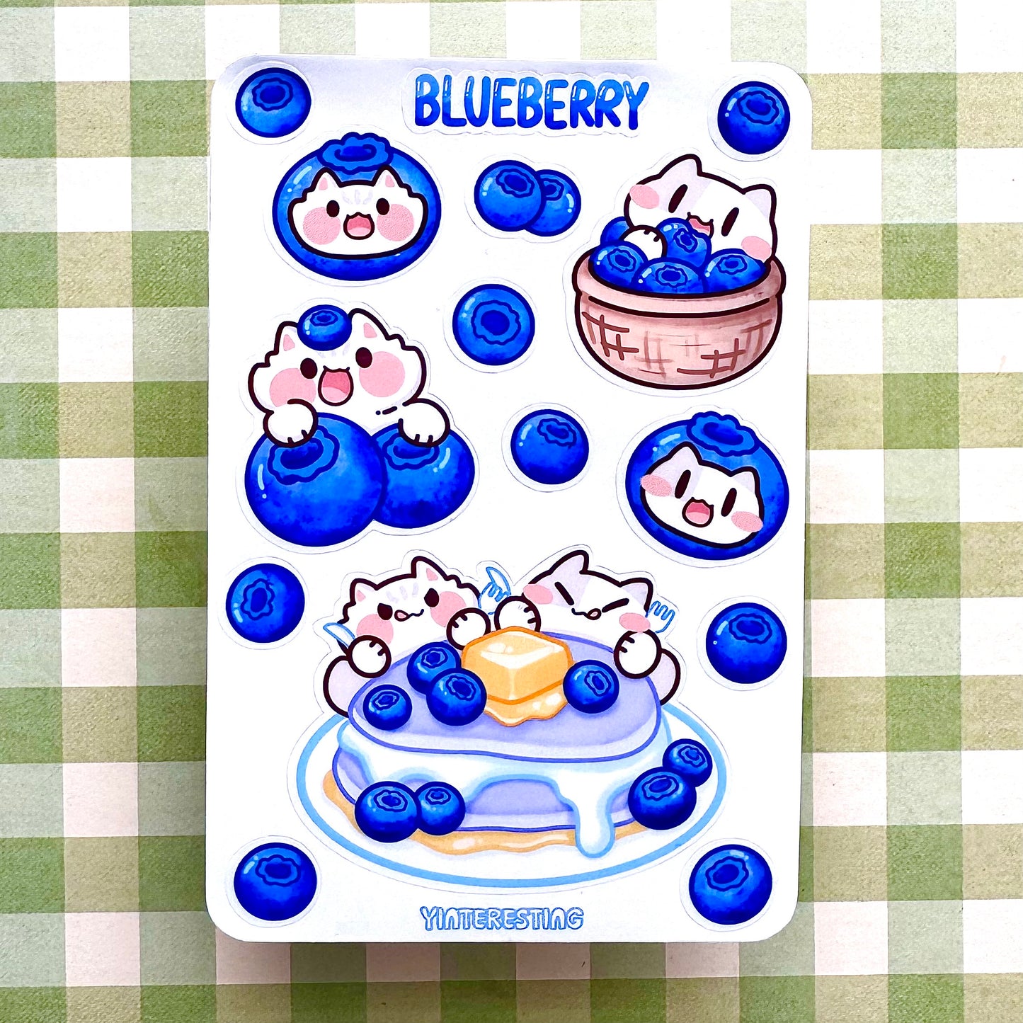 Blueberry meow Sticker Sheet