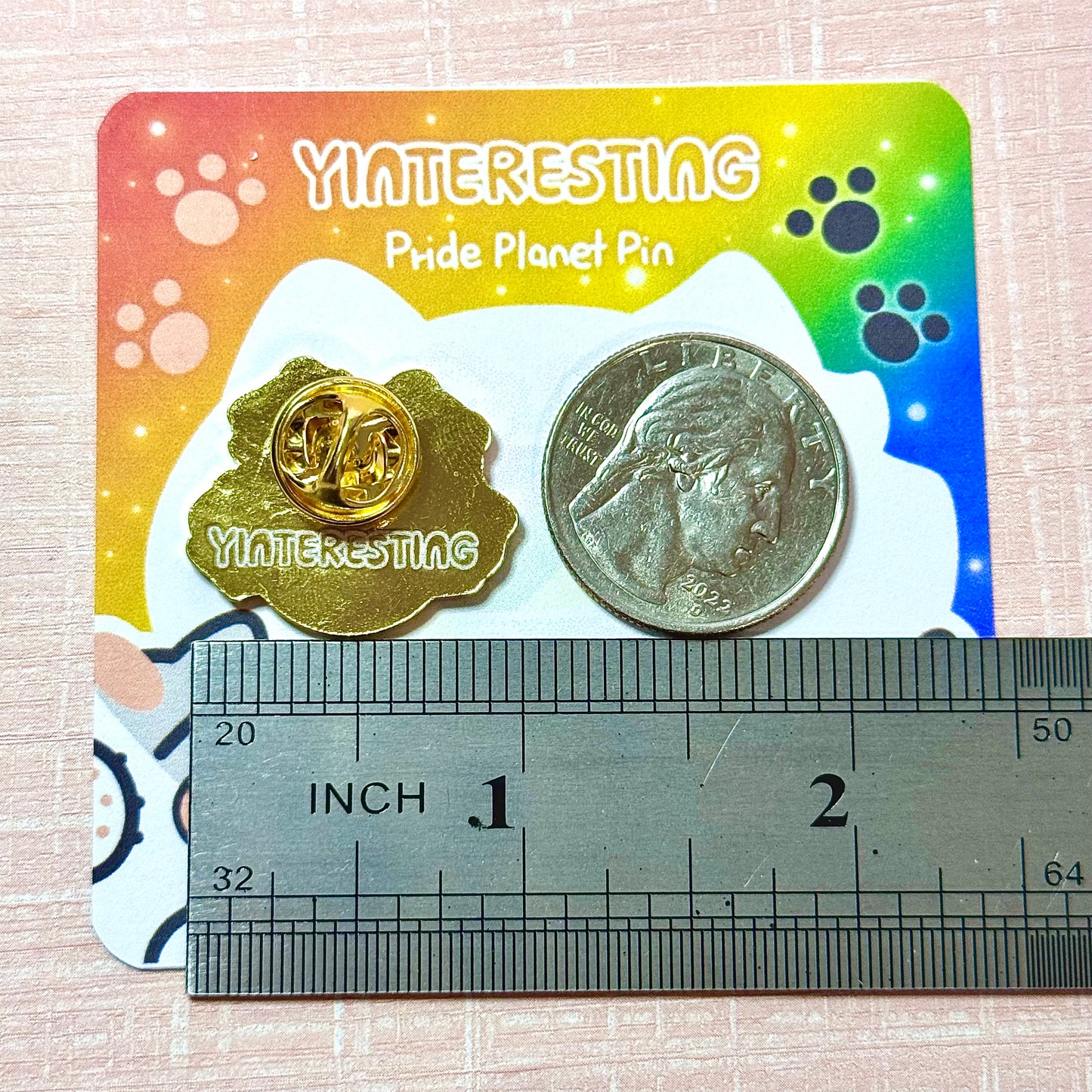 LGBTQ+ Pride Planet Hard Metal Pin 1"