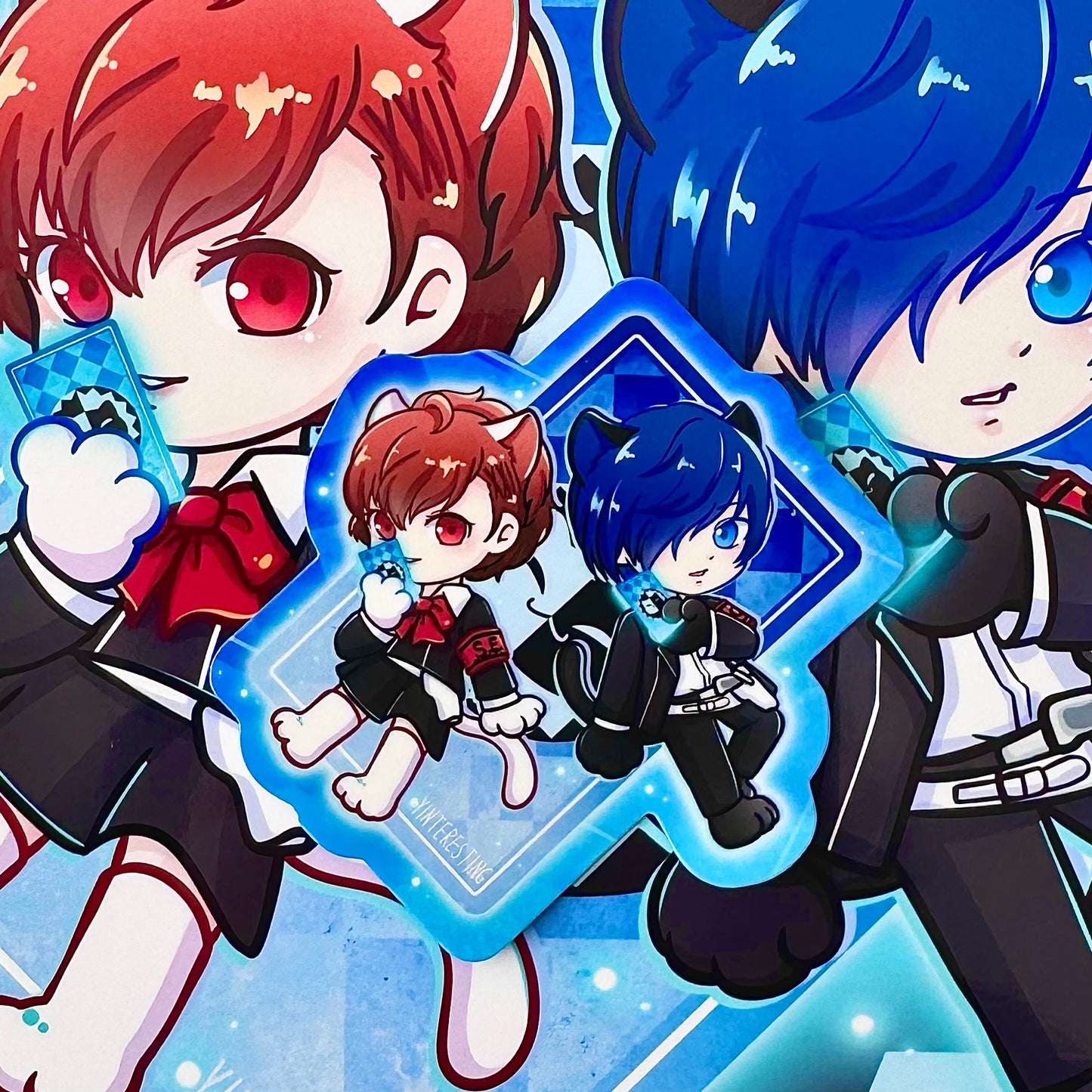 Persona 3 Meow Sticker Art Print