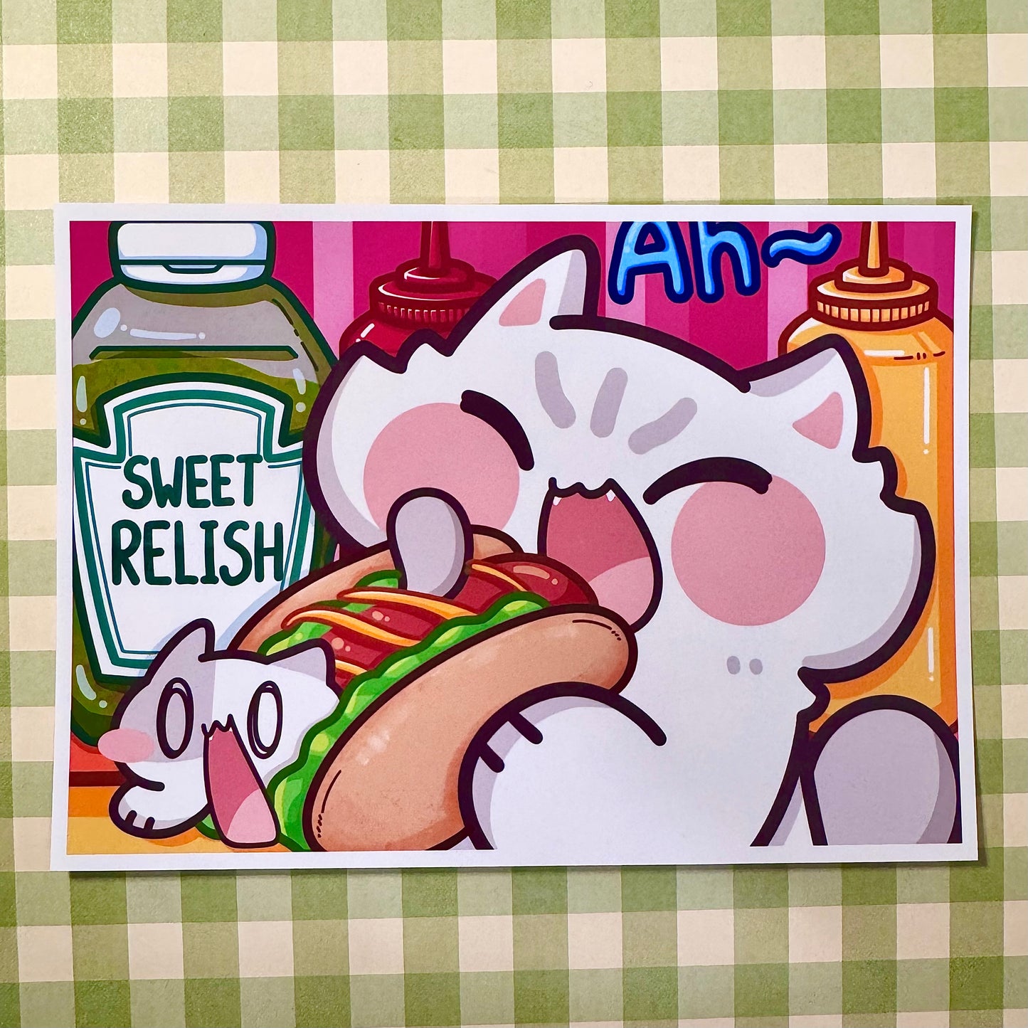 Hot dog meows Art Print