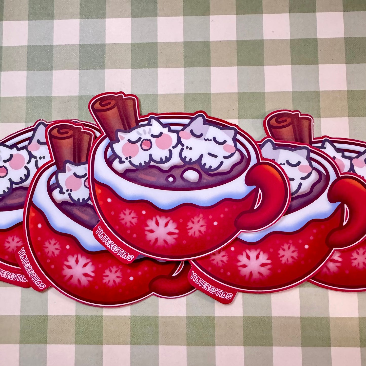 Hot Chocolate Cat Sticker