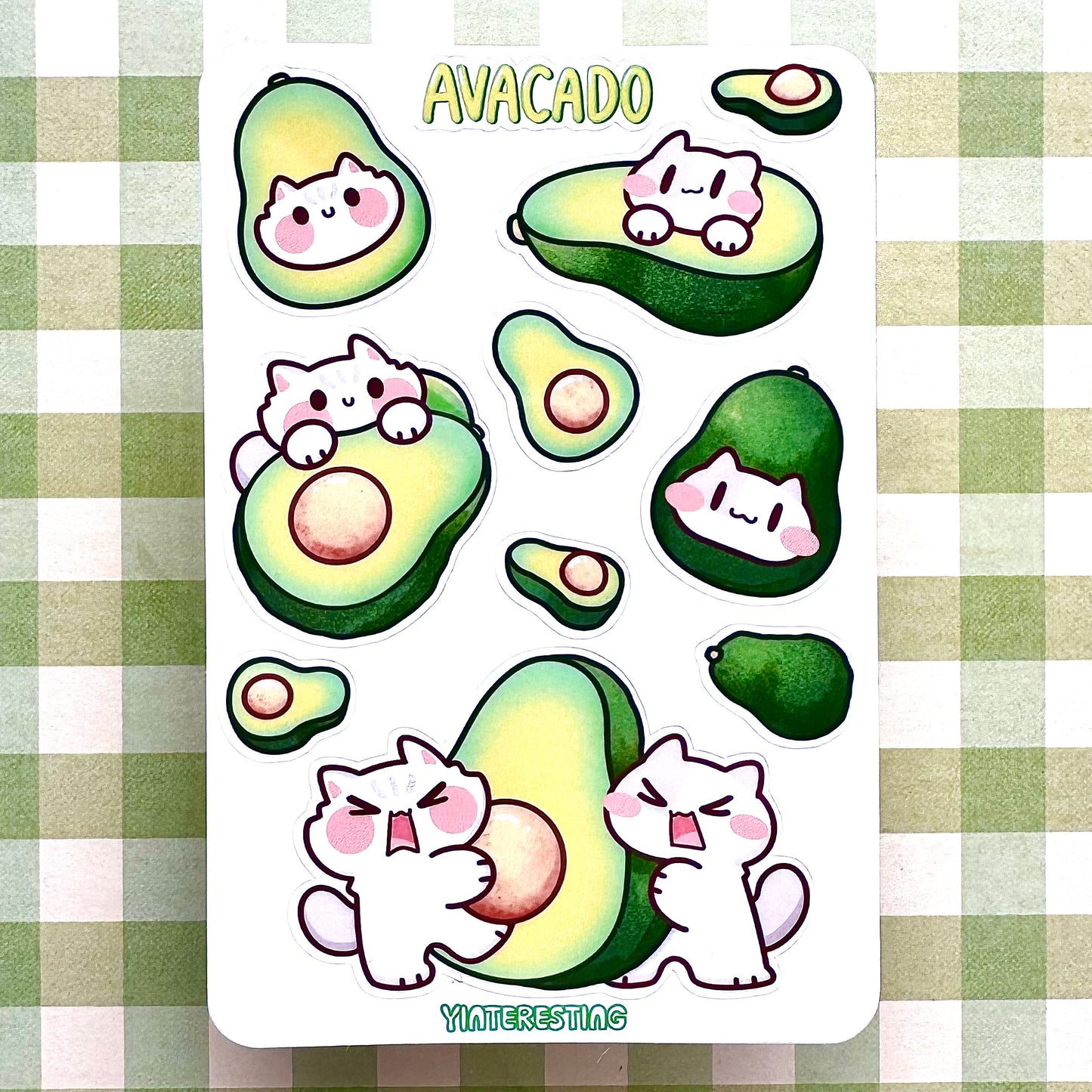 Avocado meow Sticker Sheet