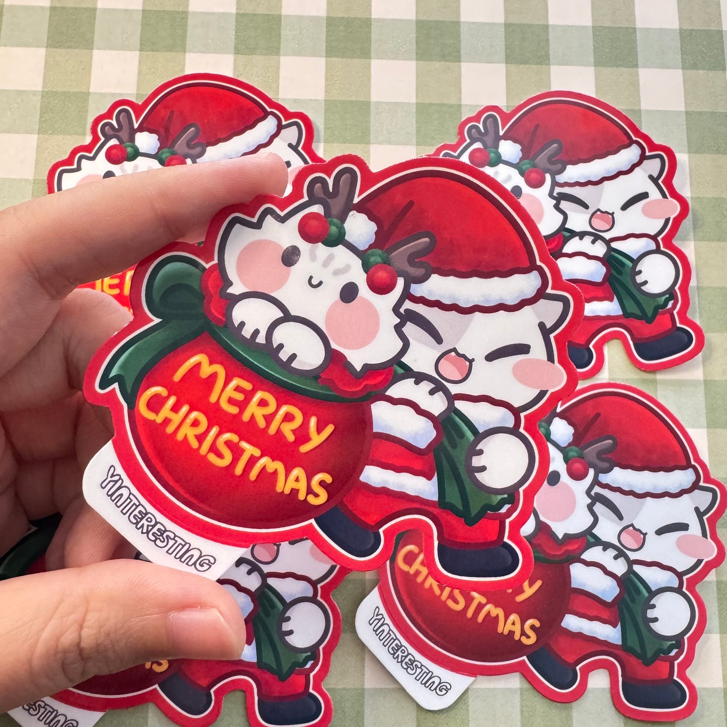Merry Christmas Santa and gifts Sticker