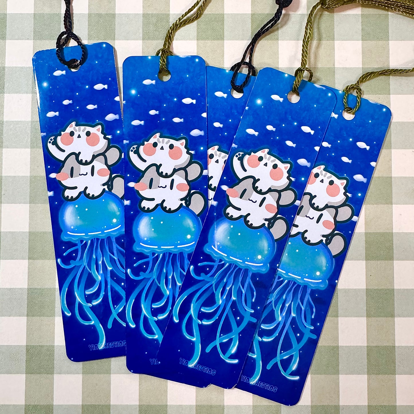 Jellyfish meow Metal Bookmark