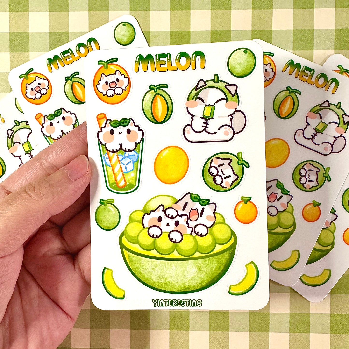 Melon meow Sticker Sheet