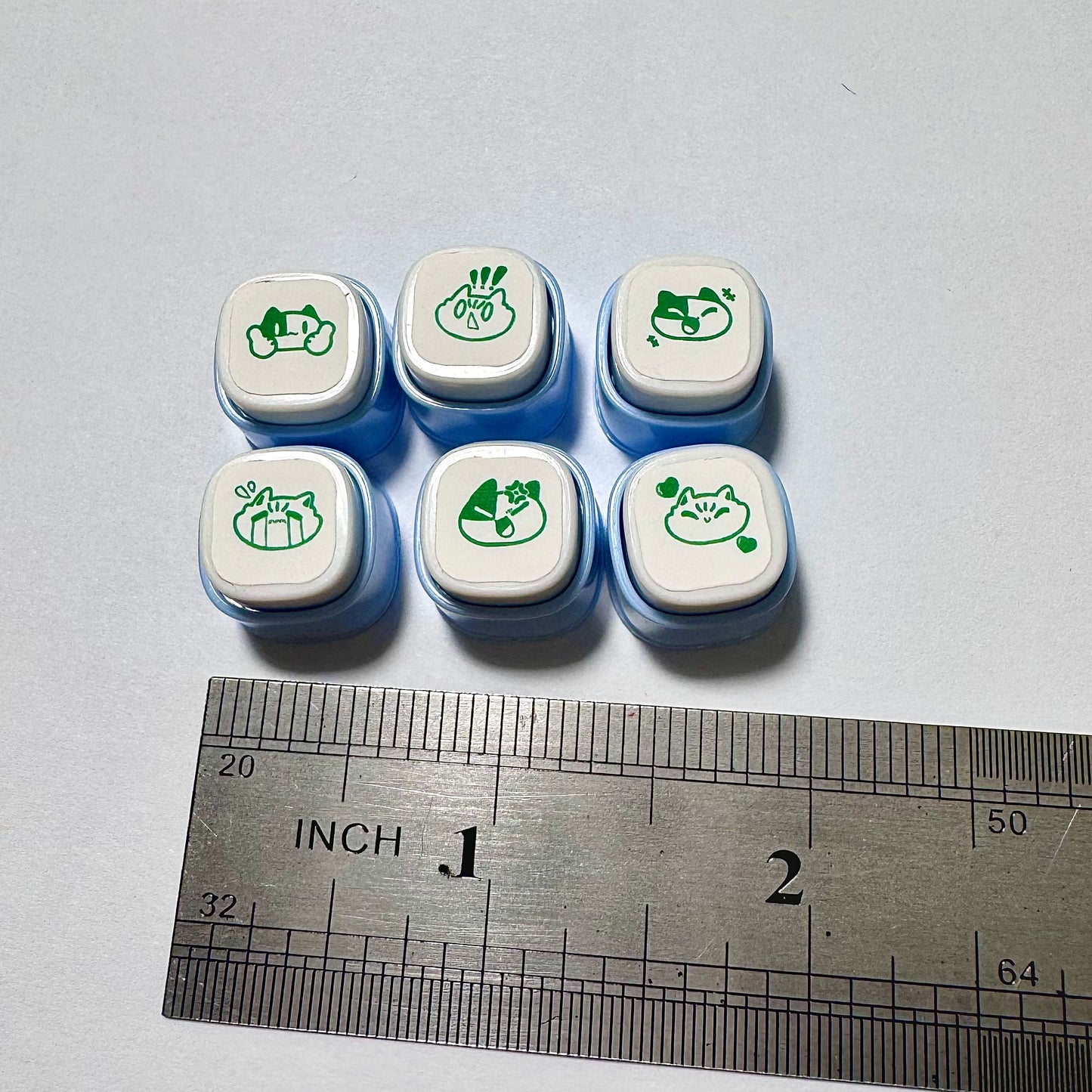 Meow emoji Six in one Stamps