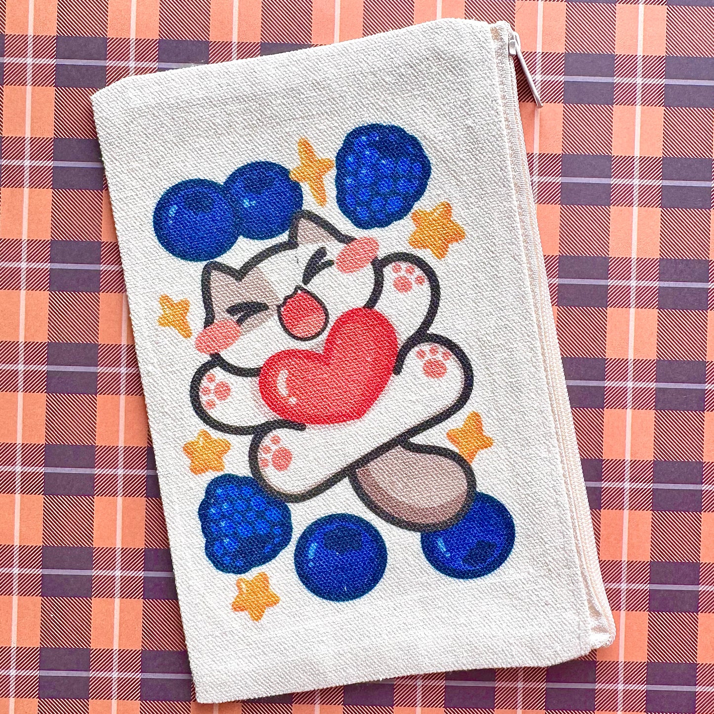 Fruit meows canvas Zipper Pouch
