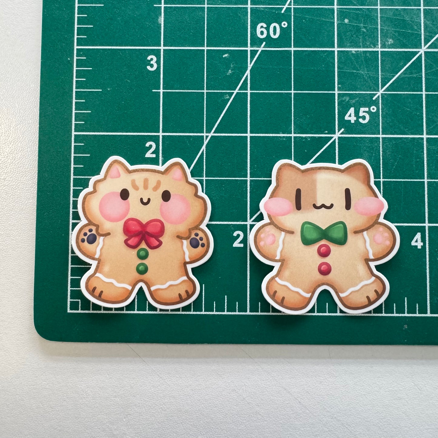 Christmas gingerbread cookies Cats Stickers