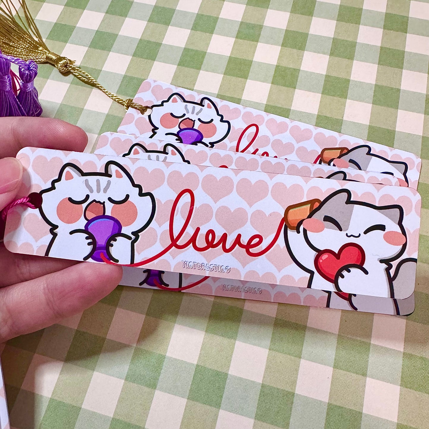 LOVE meow Metal Bookmark