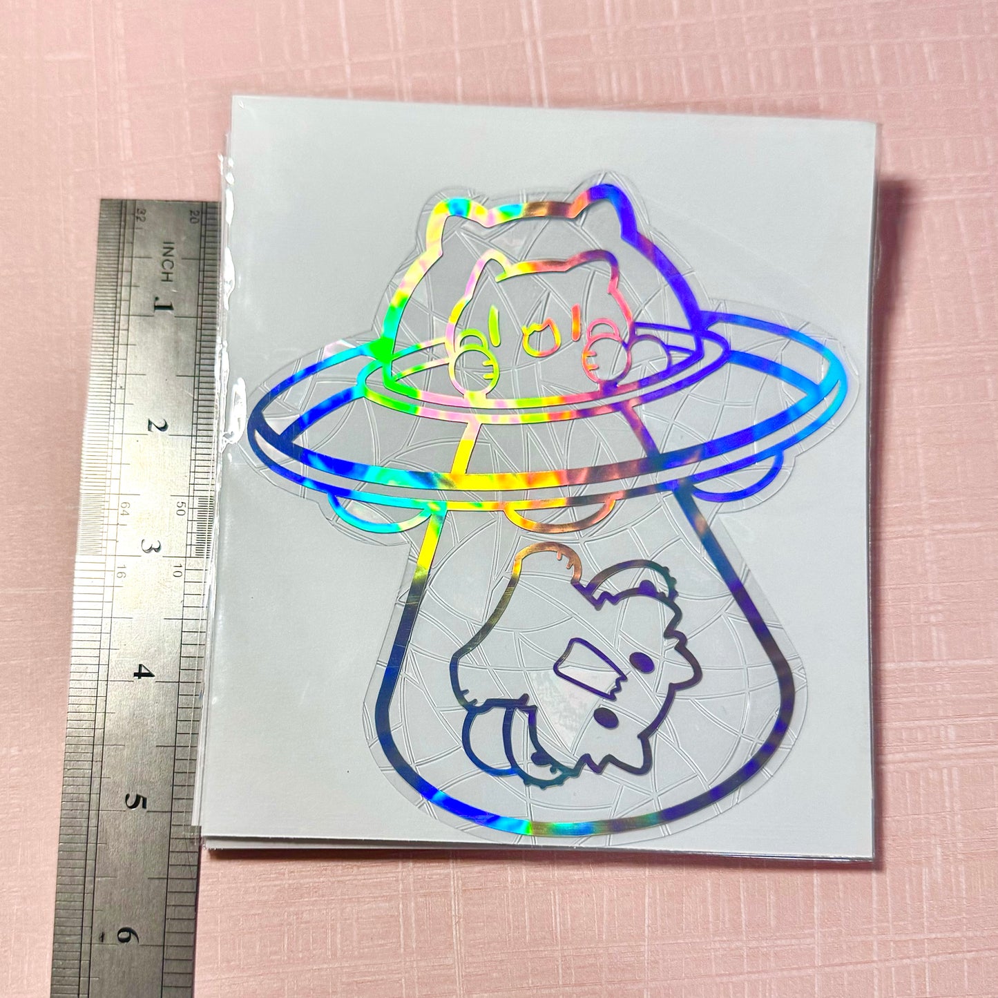 UFO aliens cat Suncatcher