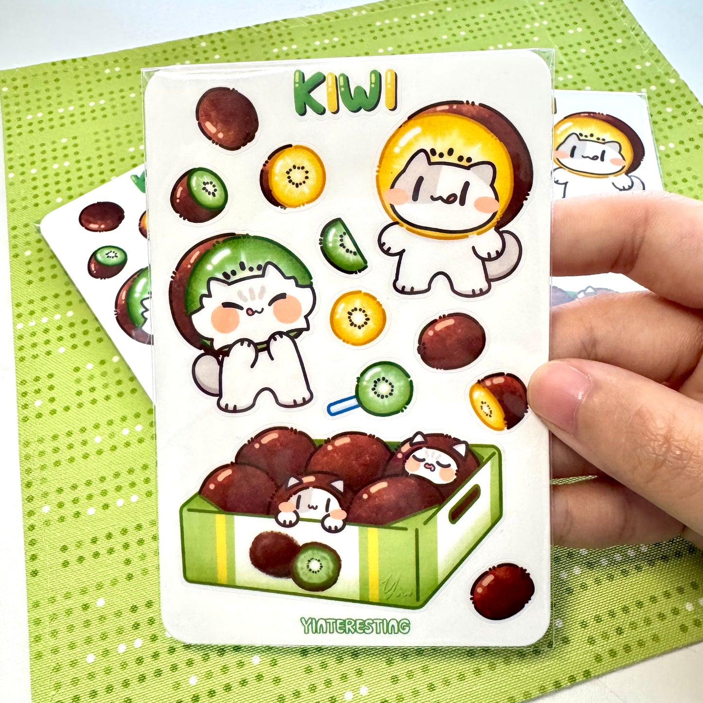 Kiwi Meow Sticker Sheet