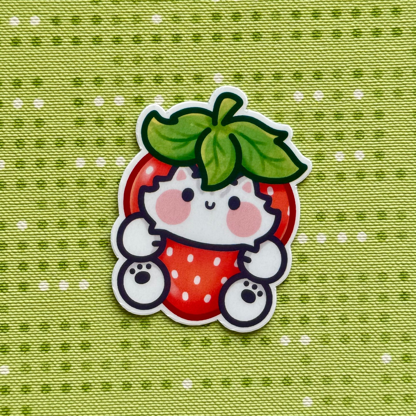 Strawberry meow Sticker Set