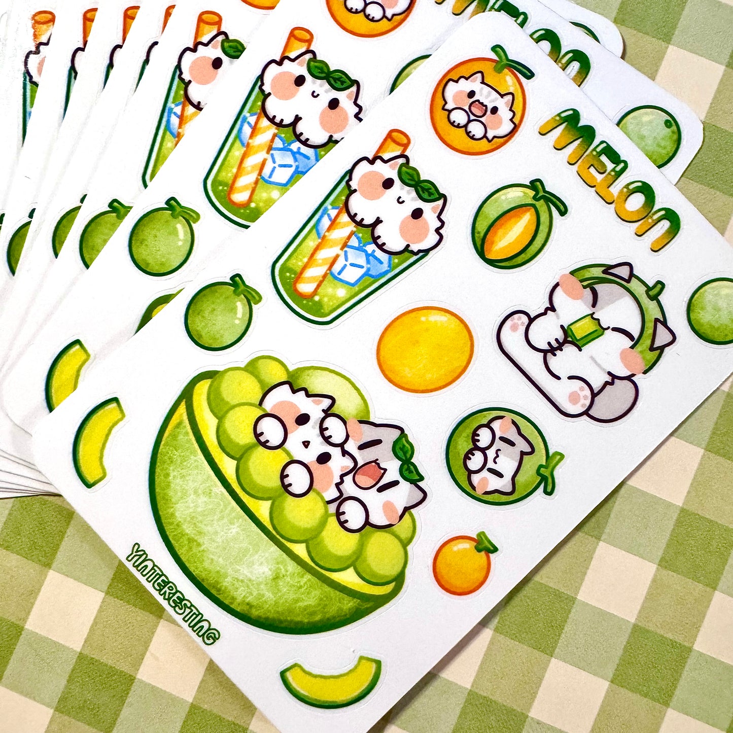 Melon meow Sticker Sheet