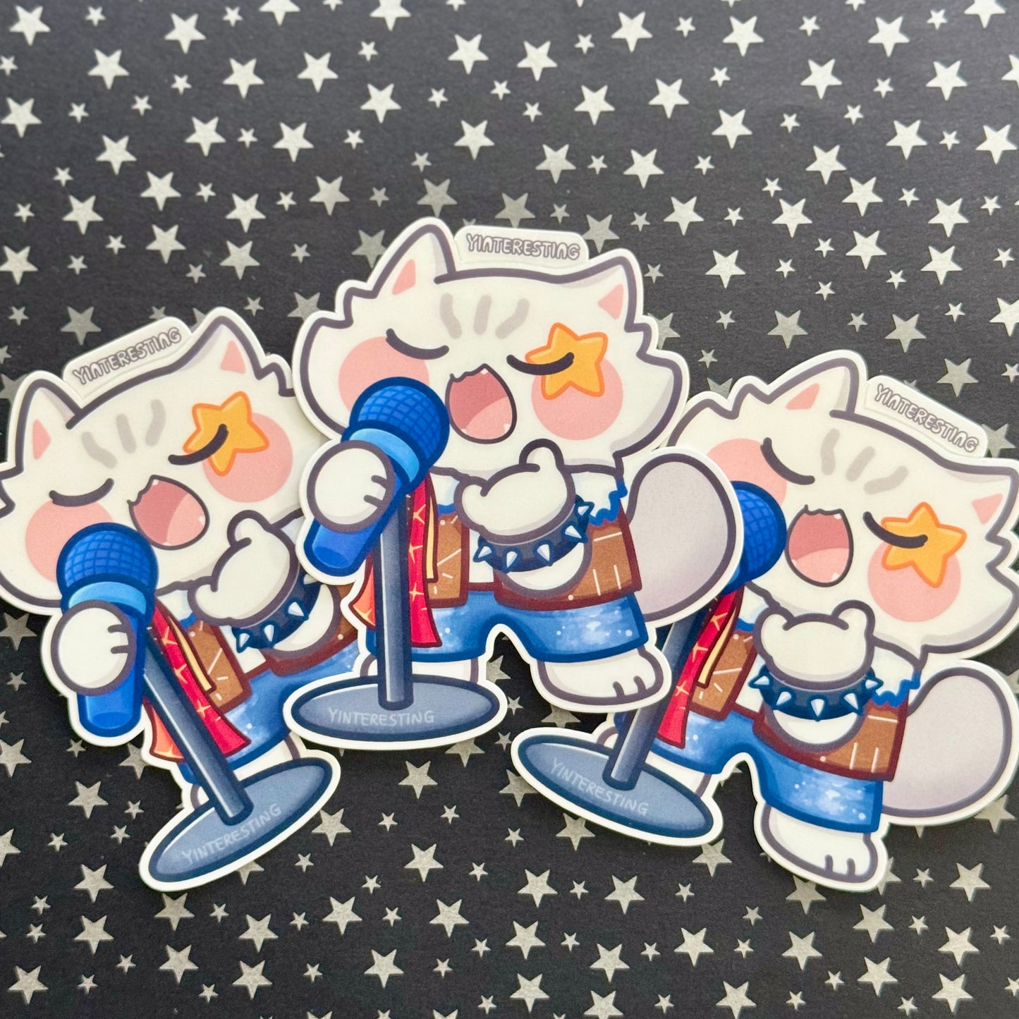 Rockstar Dian &Dou Cat Sticker