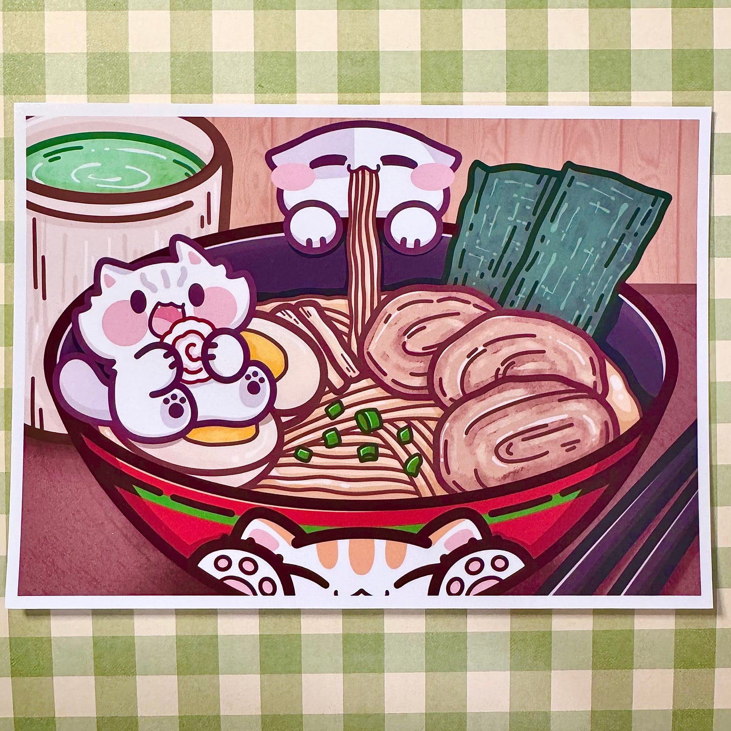 Ramen meows Art Print