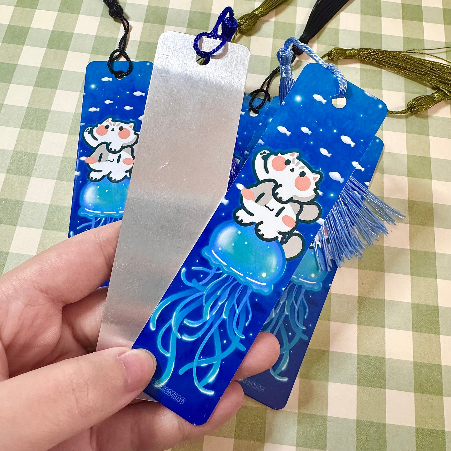 Jellyfish meow Metal Bookmark